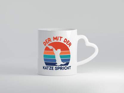 Der mit Katze spricht | Katzenliebhaber Humor Tierliebhaber Geschenkidee Tasse