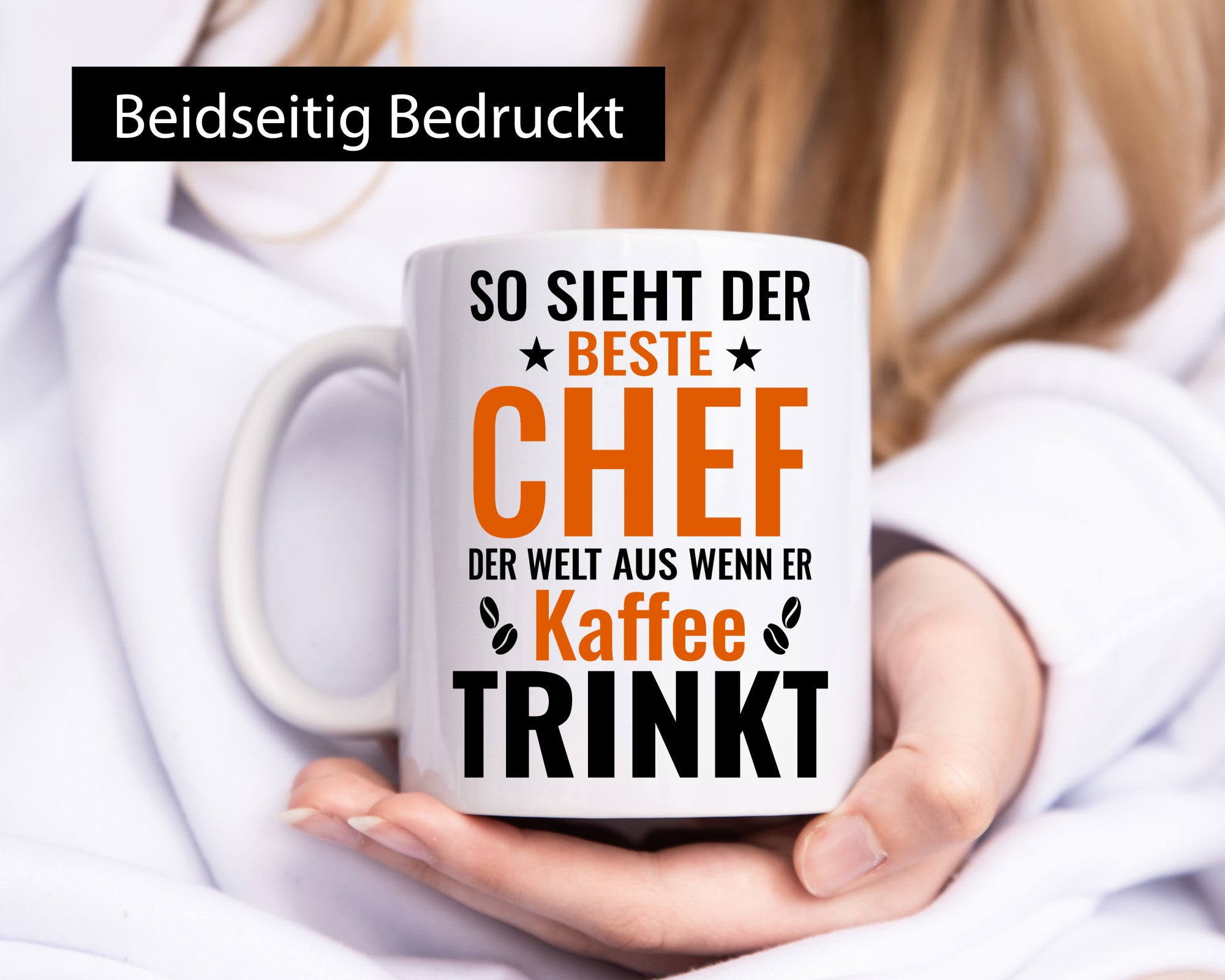 Kaffee trinkt: Chef | Führungskraft Vorgesetzter Humor Arbeit Kollegen Büro