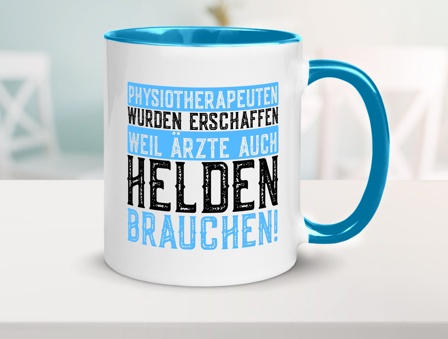 Physiotherapeut | Helden Therapeutin lustiger Spruch Humor Geschenkidee Tasse