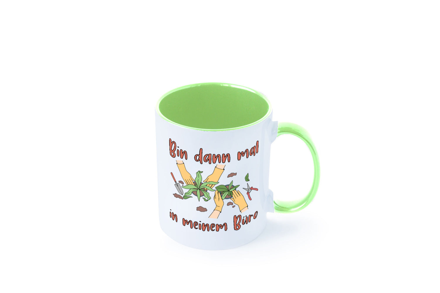 Bin im Büro | Gartenarbeit Pflanzen Humor Witz Geschenkidee Arbeit Kollegen