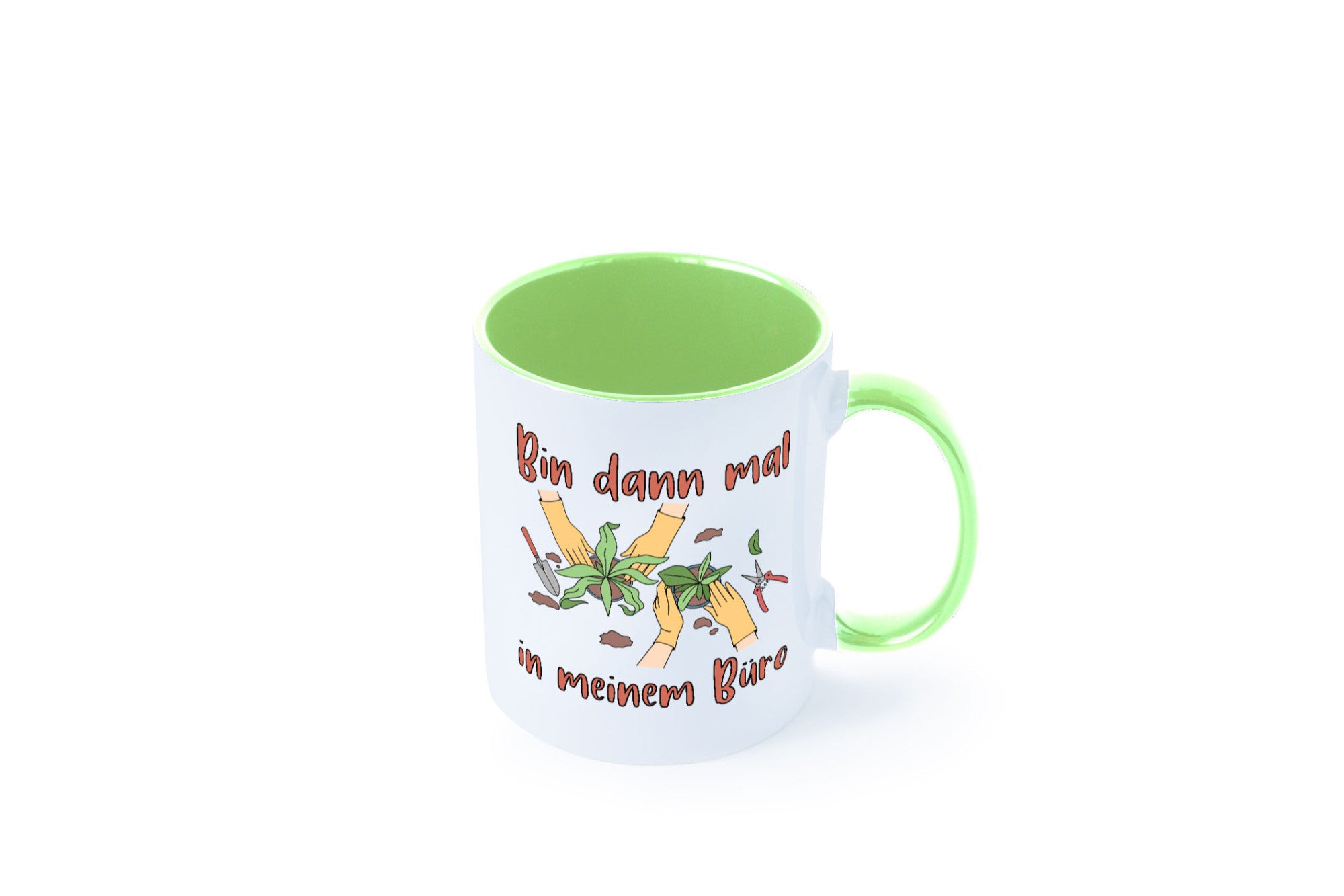 Bin im Büro | Gartenarbeit Pflanzen Humor Witz Geschenkidee Arbeit Kollegen
