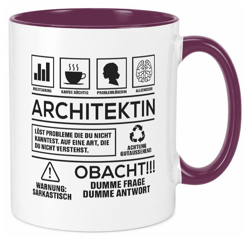 Achtung Probleme Architektin | Architektur Büro lustig Arbeit Kollegen Geschenk