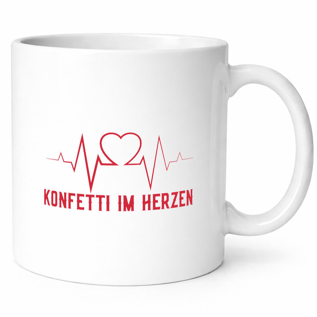 Konfetti im Herzen | bunter Herzschlag Karneval Fasching Geschenk Humor