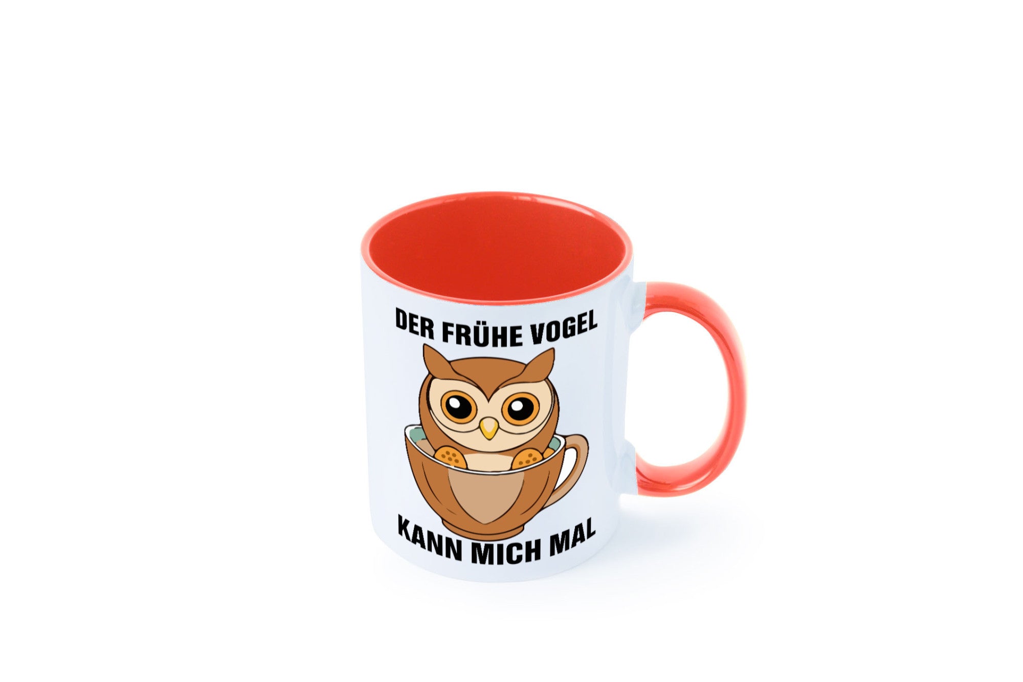 Der frühe Vogel kann mich mal | Eule Morgenmuffel v2 lustiger Spruch Geschenk
