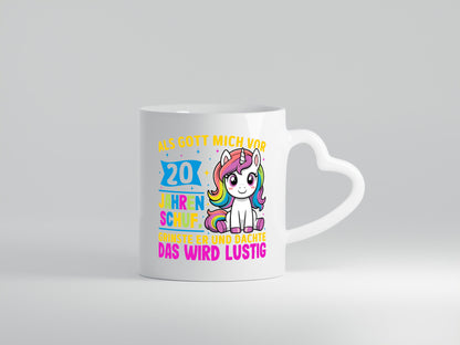 20. Geburtstag | Als Gott mich schuf 40 Jahre v2 Geschenk Geschenkidee lustiger