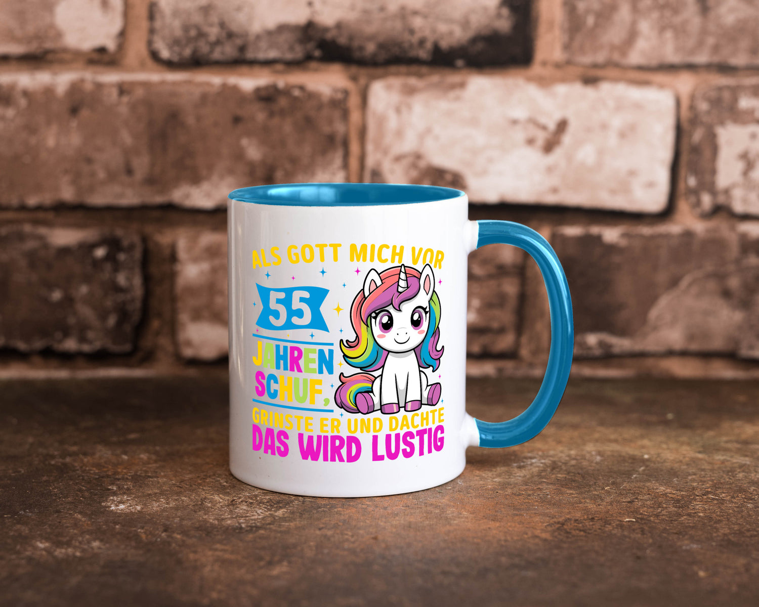 55. Geburtstag | Als Gott mich schuf 40 Jahre v2 lustiger Spruch Geschenk