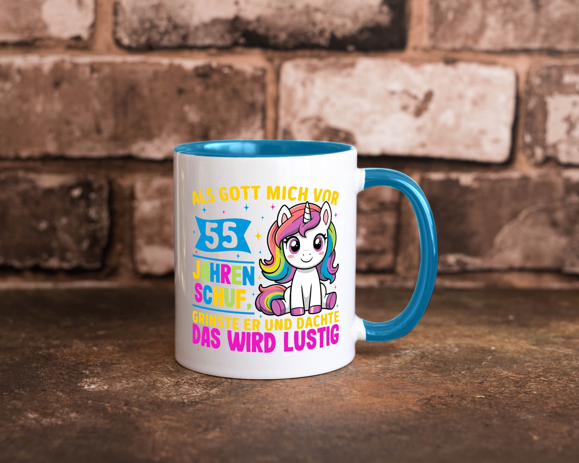 55. Geburtstag | Als Gott mich schuf 40 Jahre v2 lustiger Spruch Geschenk