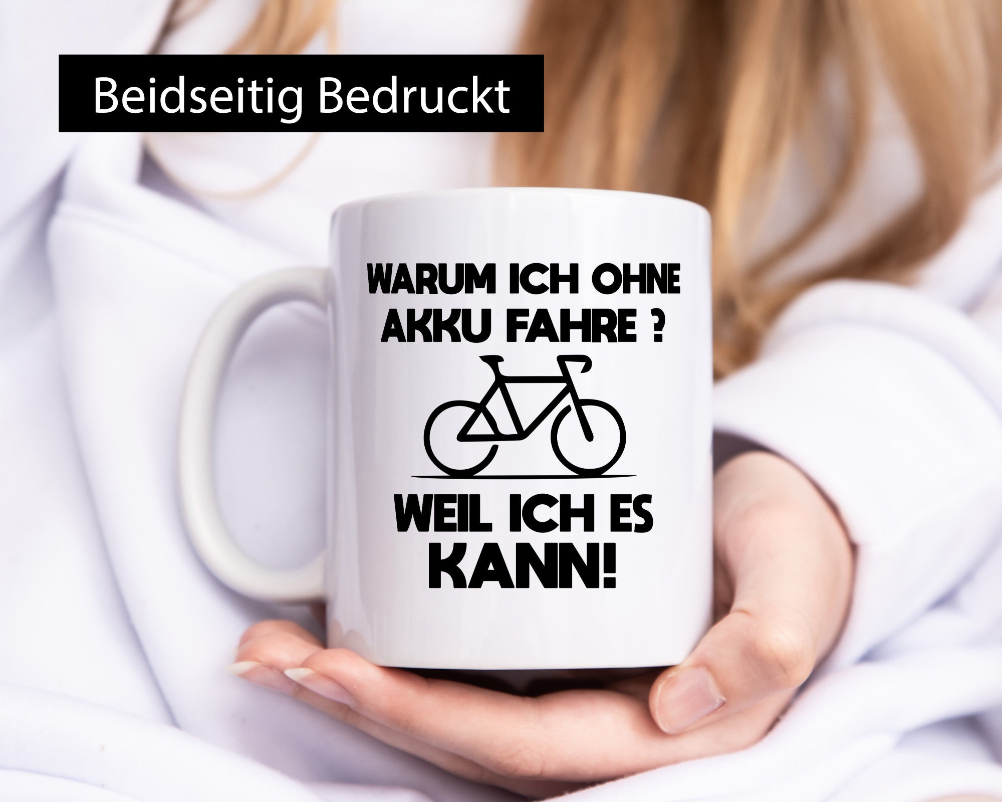 Warum ich ohne Akku fahre weil ichs kann | Radfahren Geschenk Humor