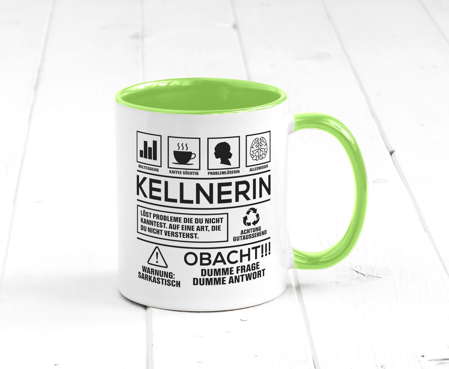 Achtung Probleme Kellnerin | Beruf kellnern Bedienung lustiger Spruch Geschenk