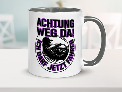 Achtung weg da ich darf jetzt Fahren | Führerschein lustig Humor Geschenkidee