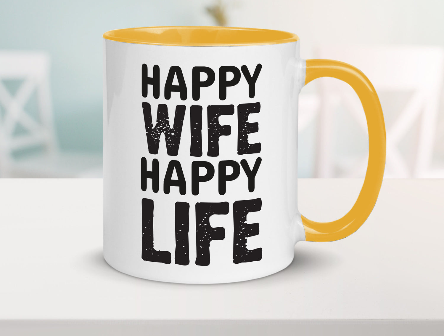 Happy Wife | Ehemann Tasse Ehefrau Humor Statement Geschenkidee