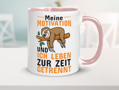Keine Motivation | Faultier Tasse Büro Humor faul Geschenk Arbeit Kollegen