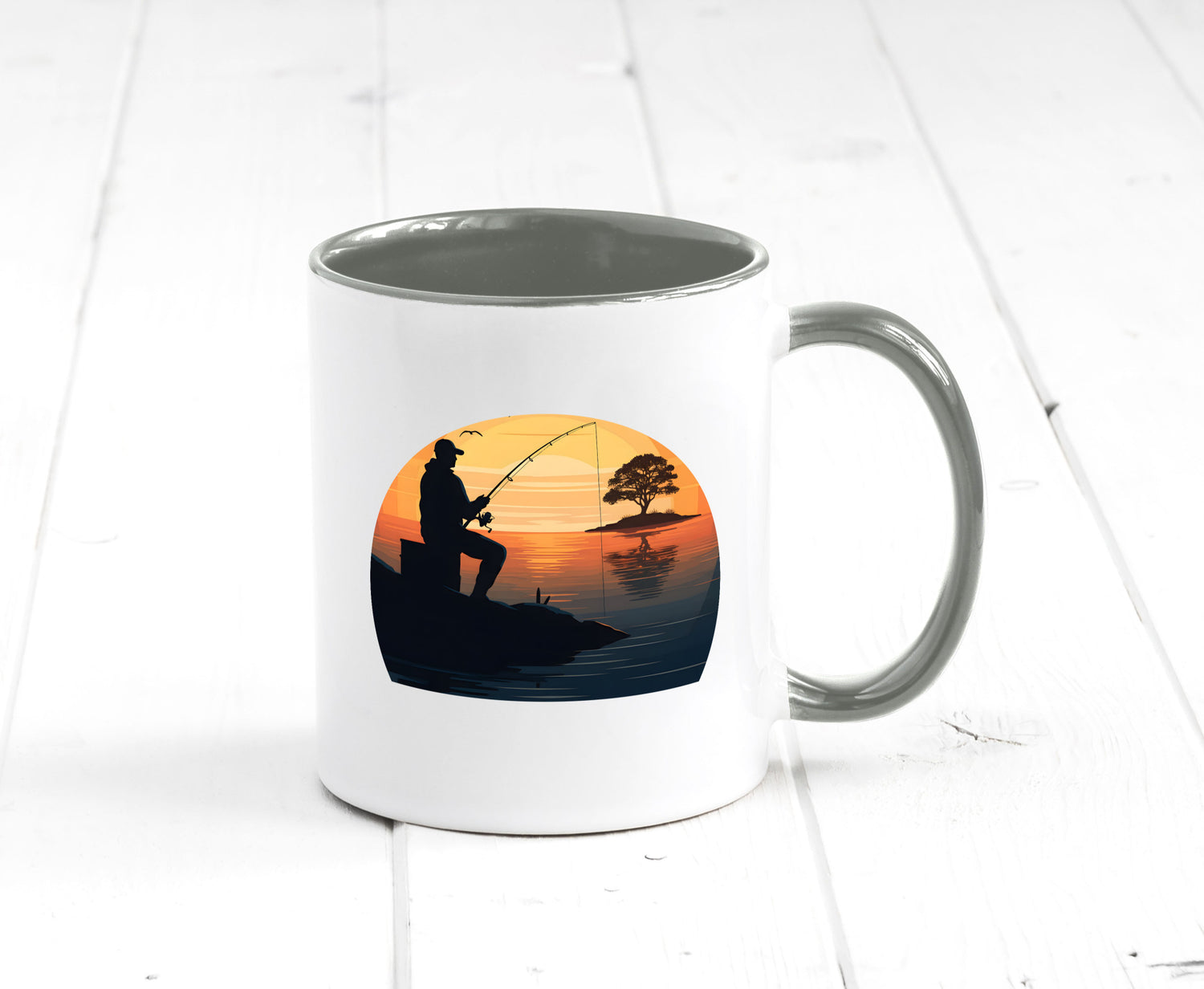 Angler | Sonnenuntergang Fischer Fische Angeln v2 Geschenk Humor Geschenkidee