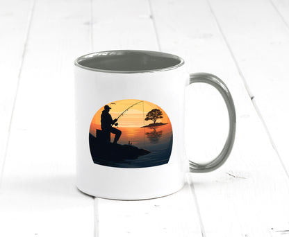 Angler | Sonnenuntergang Fischer Fische Angeln v2 Geschenk Humor Geschenkidee