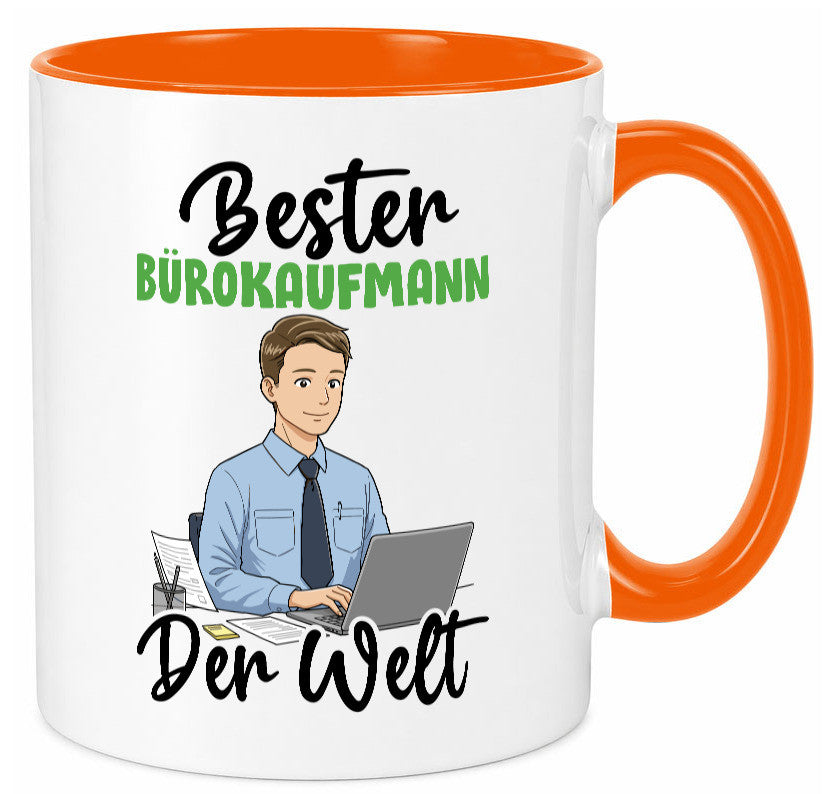 Bester Bürokaufmann | Kaufmann v2 lustig Arbeit Kollegen Büro Geschenk Tasse
