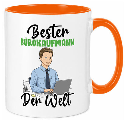 Bester Bürokaufmann | Kaufmann v2 lustig Arbeit Kollegen Büro Geschenk Tasse
