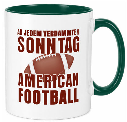 American Football | Sportfan Motiv jeden Sonntag Humor Geschenkidee Tasse