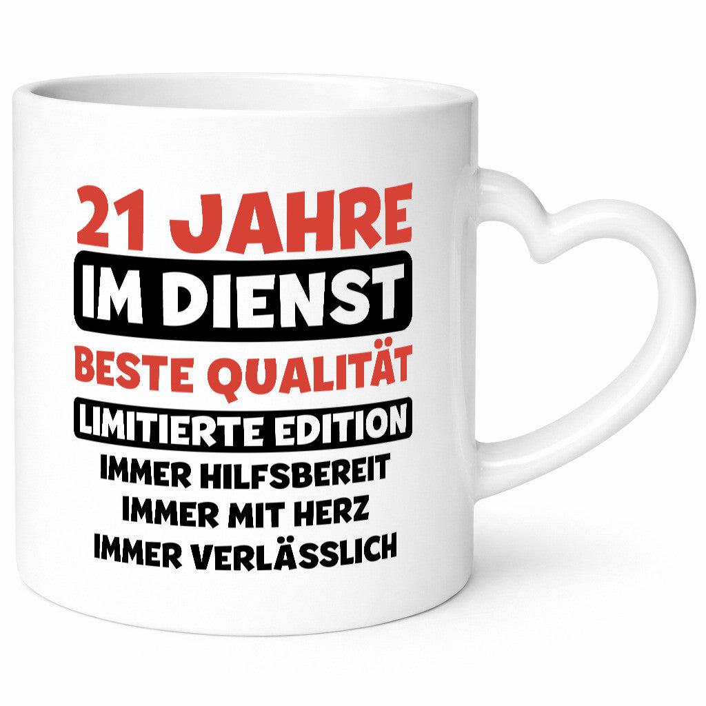 21 Jahre im Dienst | Jubiläum Arbeit v3 lustig Kollegen Büro Geschenk Tasse