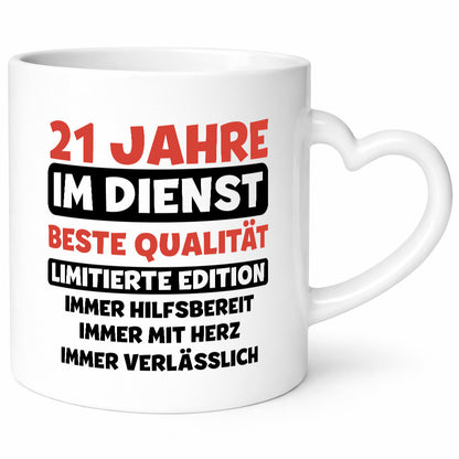 21 Jahre im Dienst | Jubiläum Arbeit v3 lustig Kollegen Büro Geschenk Tasse