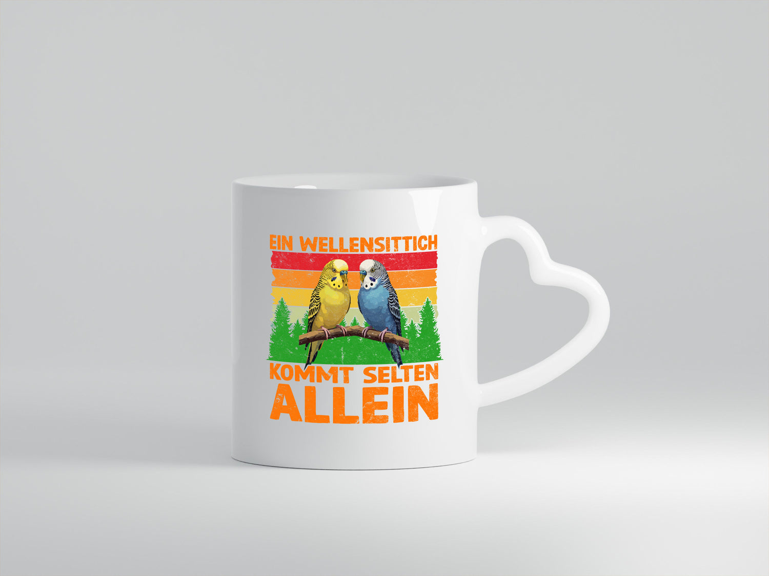 Ein Wellensittich kommt selten allein | Geschenk Humor Geschenkidee lustiger
