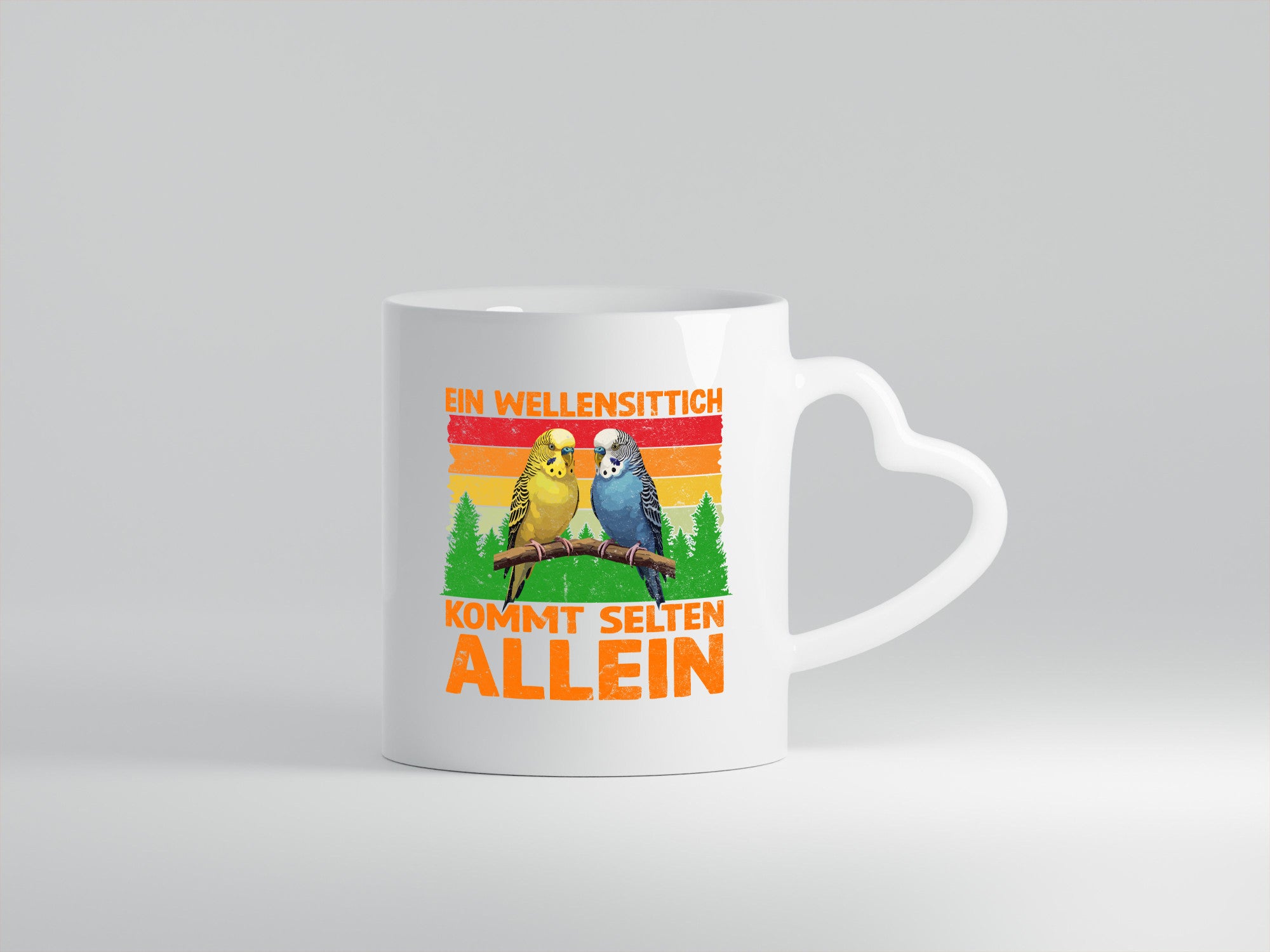 Ein Wellensittich kommt selten allein | Geschenk Humor Geschenkidee lustiger