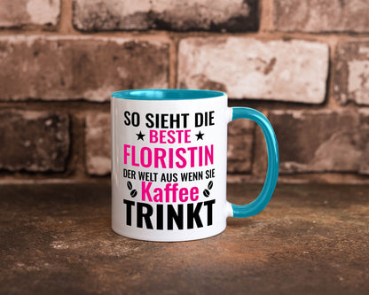 Kaffee trinkt: Floristin | Blumen Verkäuferin lustiger Spruch Geschenk Humor
