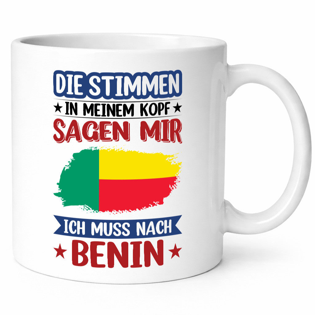 Benin | Urlaub Stimmen in meinem Kopf Traumland Geschenkidee Humor Tasse