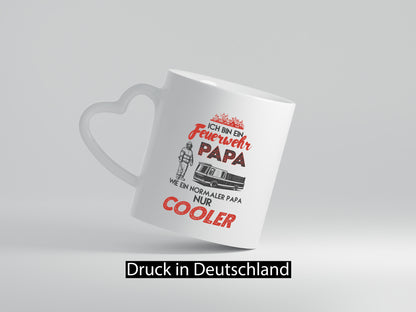 Ich bin ein Feuerwehr Papa wie Normaler nur cooler Geschenkidee Humor Tasse