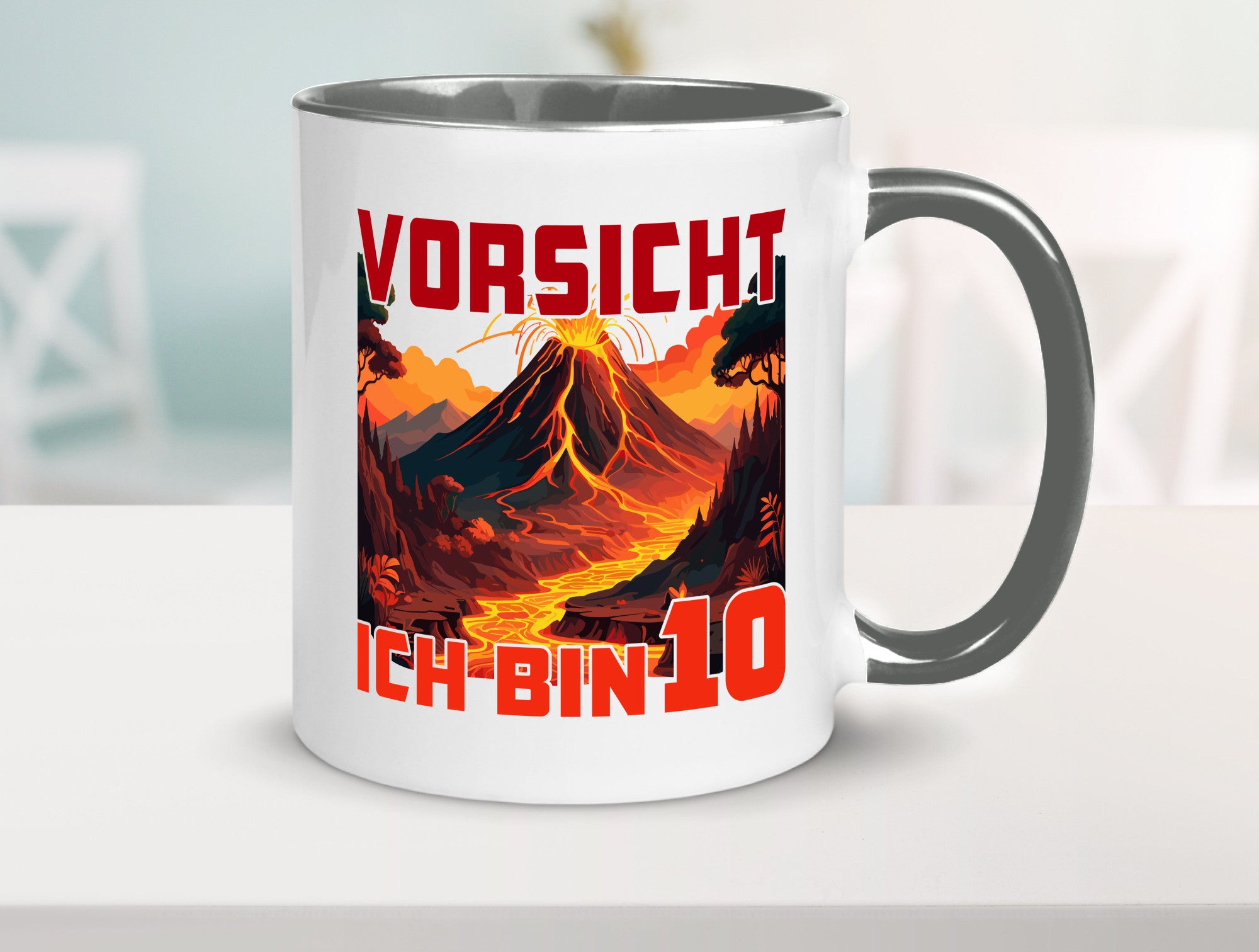 10. Geburtstag | 10 Jahre Vulkanausbruch Vulkan Humor Geschenkidee Tasse