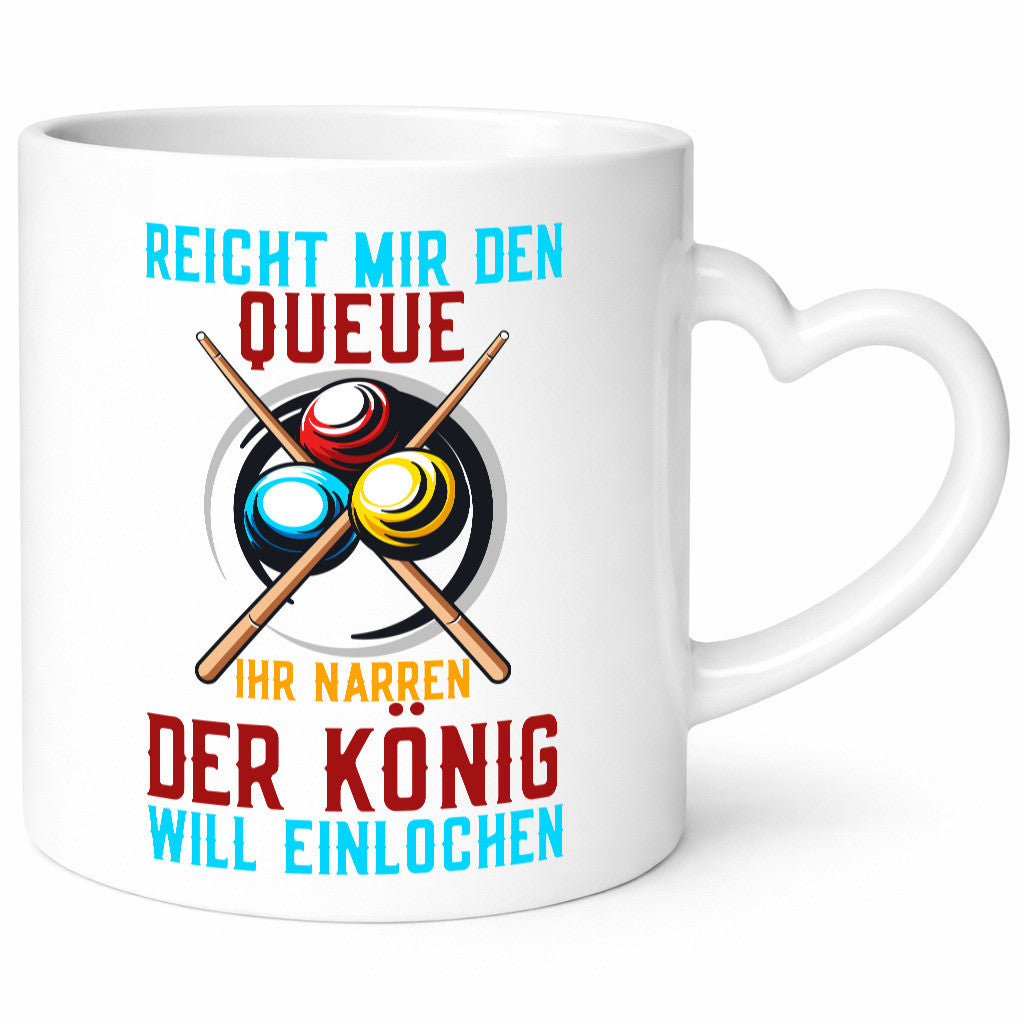 Reicht mir den Queue | Einlochen Billard Kugeln Geschenk Humor Geschenkidee