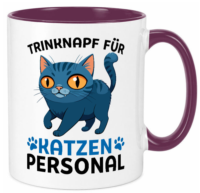 Katzen Personal | Katzenbesitzer Tasse Katze Humor vl2 Tierliebhaber