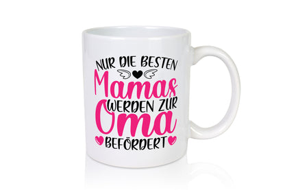 Mamas zur Oma befördert | Herzen Flügel Humor Familie Geschenkidee Tasse