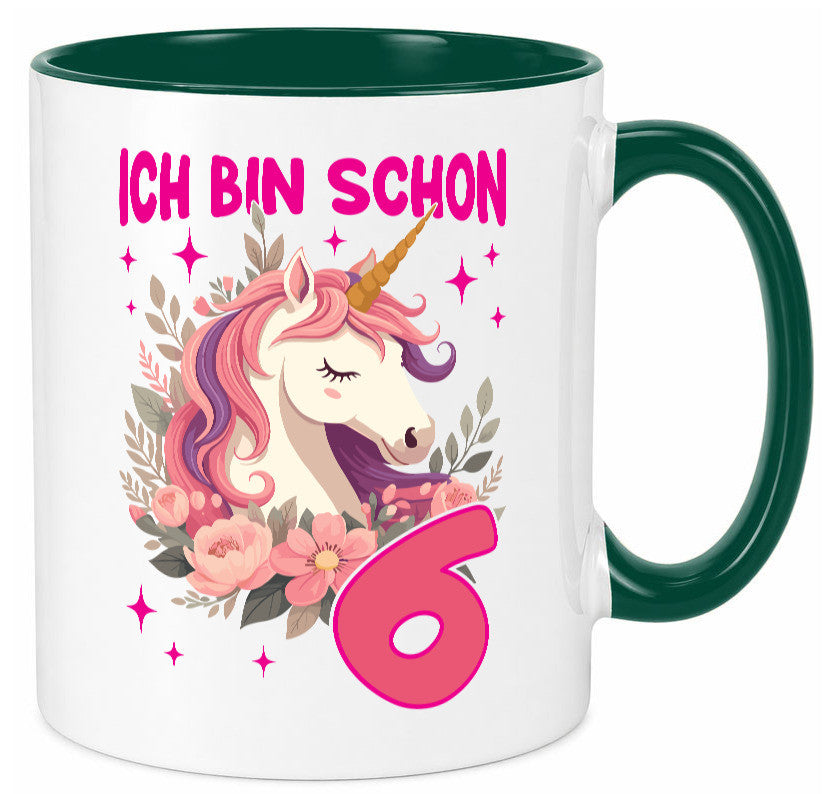 6. Geburtstag | 6 Jahre Einhorn Mädchen Geschenk Geschenkidee lustiger Spruch Tasse