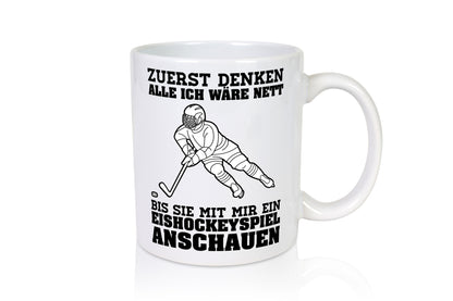 Eishockeyspiel | Eishockeyfan Tasse Eishockeyspieler Humor Geschenkidee