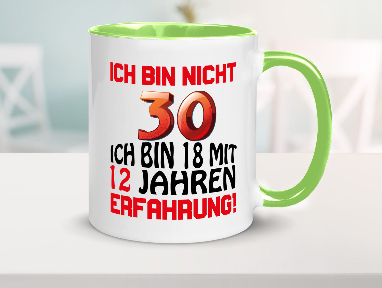 Ich bin nicht 30. lustiger Spruch Geschenk Humor Geschenkidee Tasse