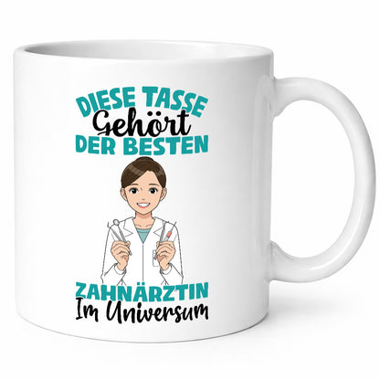 Im Universum: Zahnärztin | Zahnmedizin Beruf Geschenk Arbeit Kollegen Büro