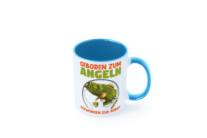Geboren zum Angeln | Angler Tasse Fischer Spruch Humor Geschenkidee