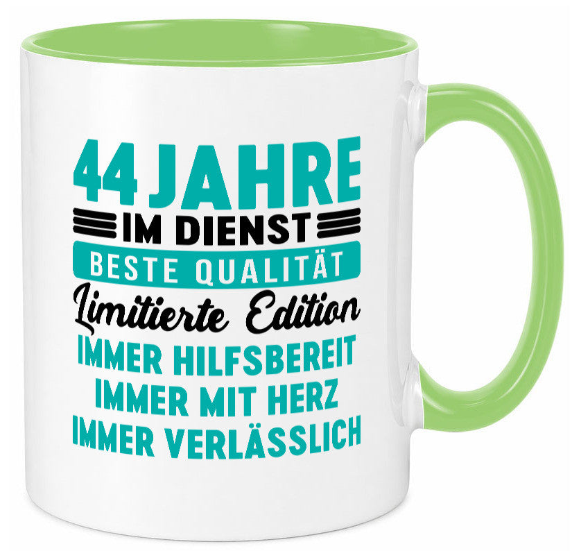 44 Jahre im Dienst | Jubiläum Arbeit v5 lustig Kollegen Büro Geschenk Tasse