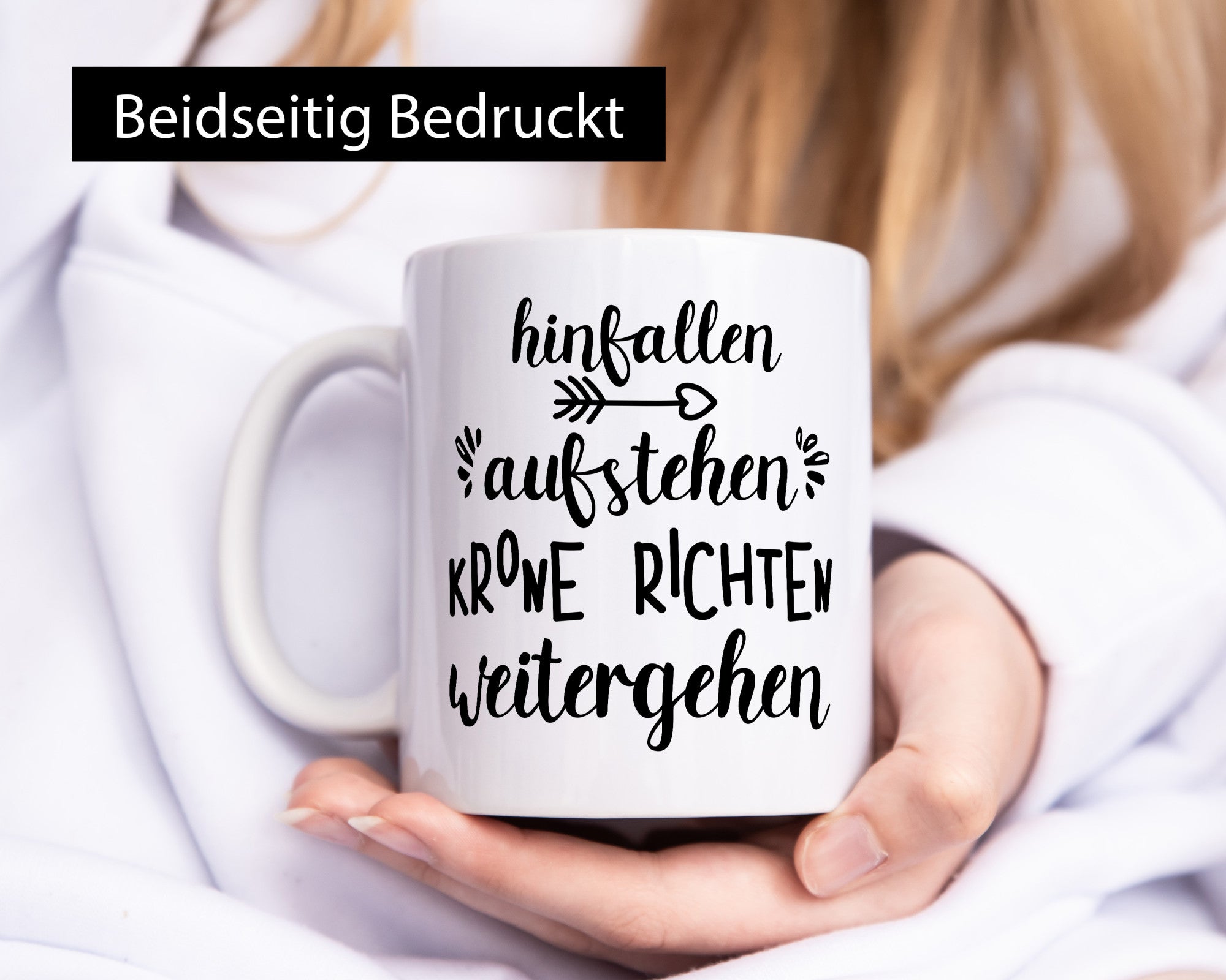 Hinfallen Kronerichten weitergehen | Prinzessin Geschenkidee Humor Tasse
