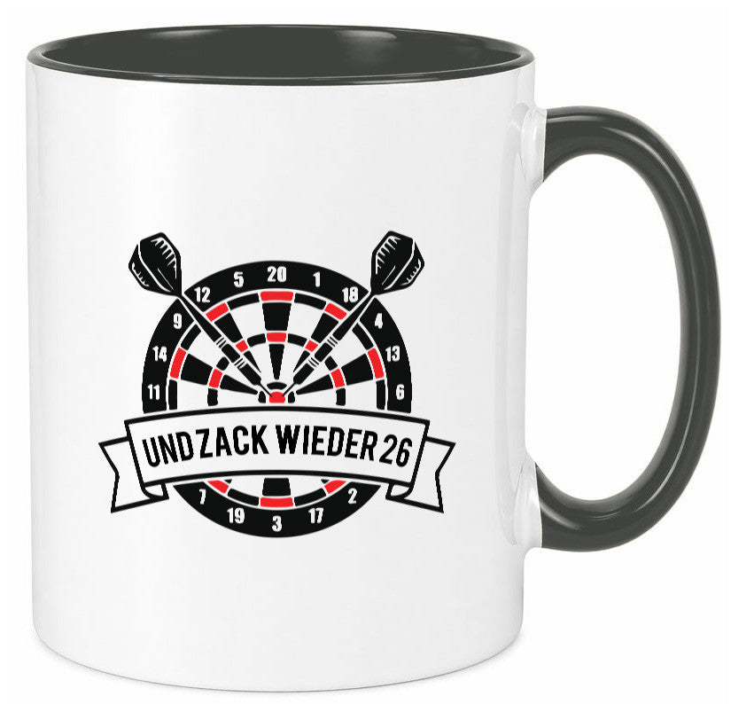 Und zack wieder 26 | Dart lustig Humor Geschenkidee Geschenk Tasse