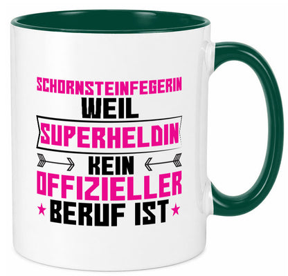 Superheldin Schornsteinfegerin | Kaminkehrer Handwerk Humor Geschenkidee Tasse