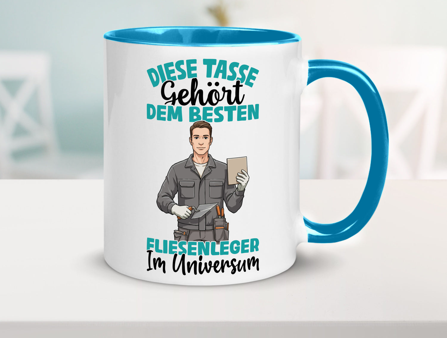 Im Universum: Fliesenleger | Fliesenlegen Bau Geschenk Humor Geschenkidee