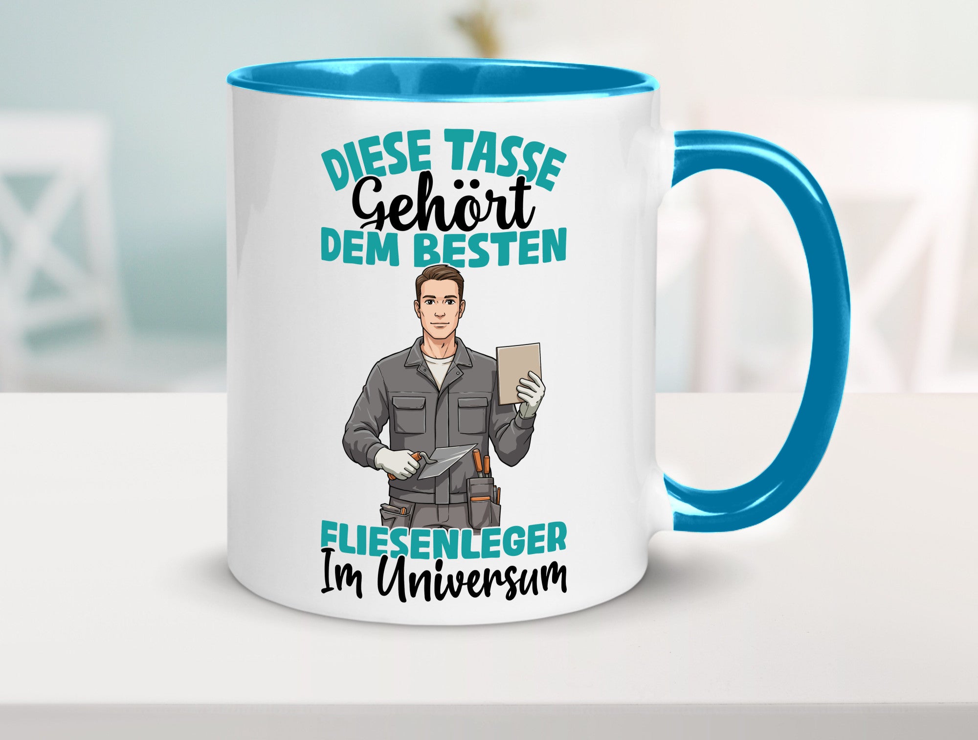 Im Universum: Fliesenleger | Fliesenlegen Bau Geschenk Humor Geschenkidee