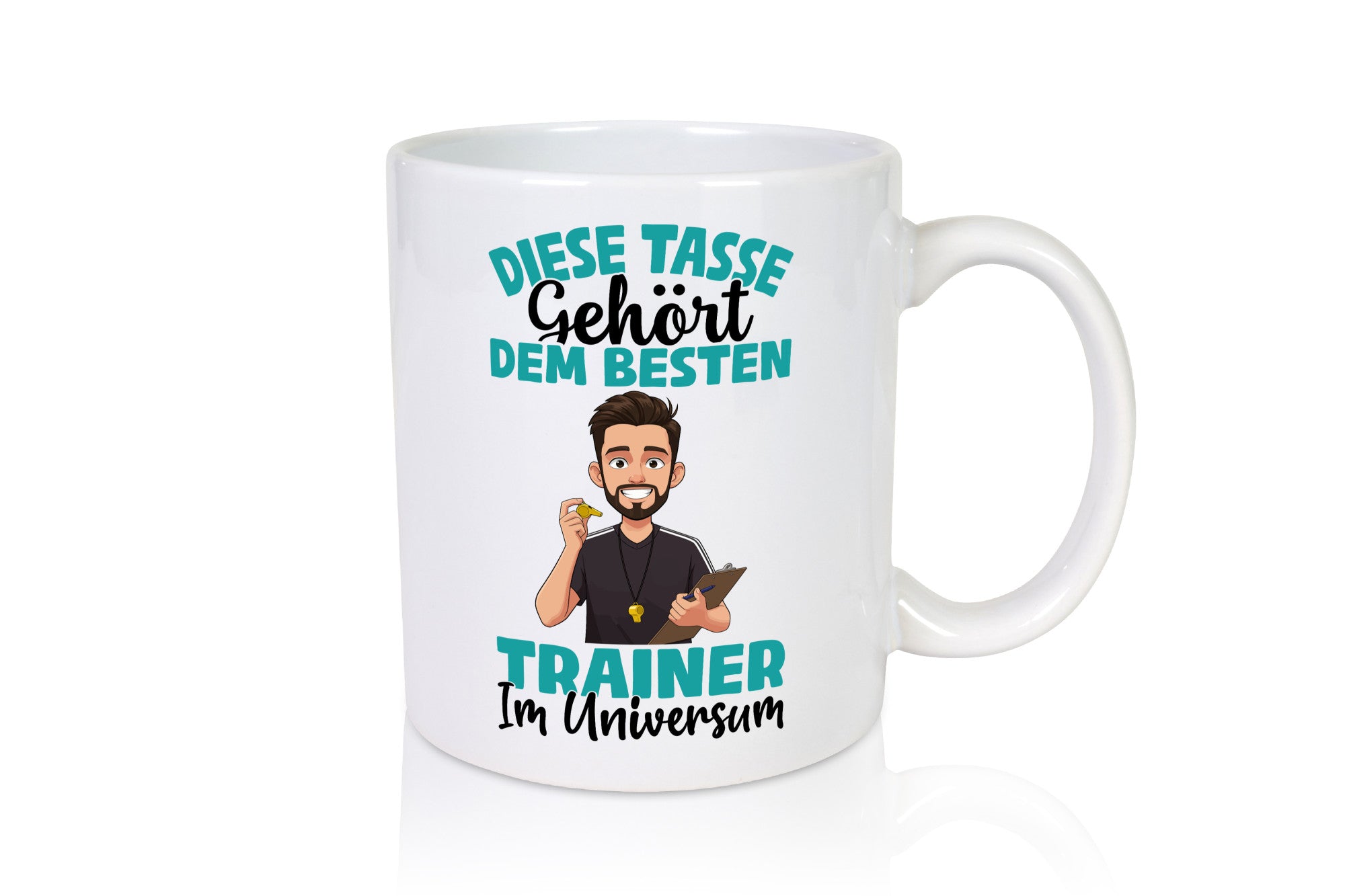 Im Universum: Trainer | Verein Sport lustig Humor Geschenkidee Geschenk Tasse