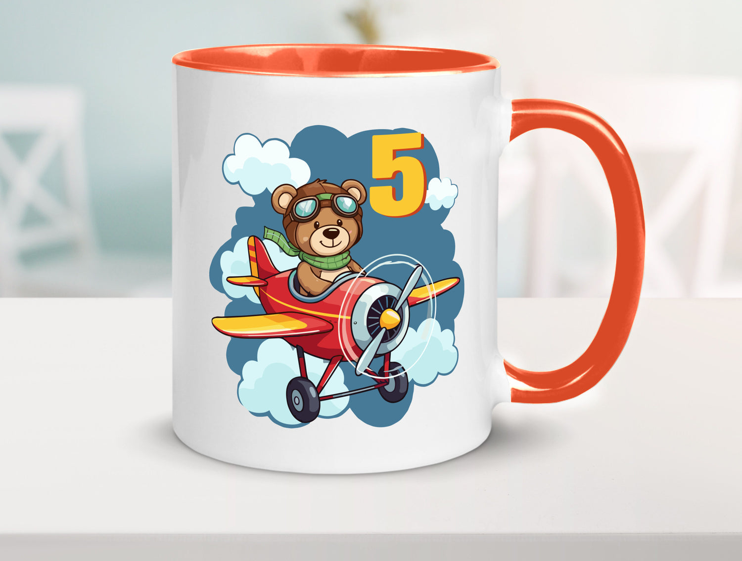 5. Geburtstag | 5 Jahre Kinder Pilot Flugzeug Geschenkidee Humor Tasse