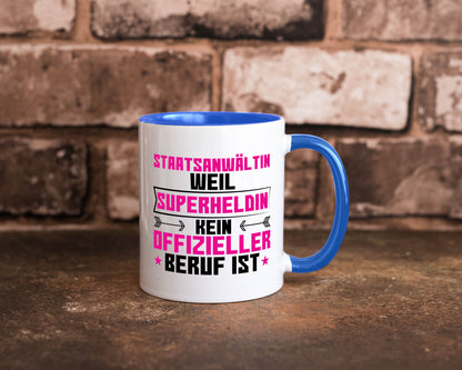 Superheldin Staatsanwältin | Anwältin Humor Geschenkidee Tasse