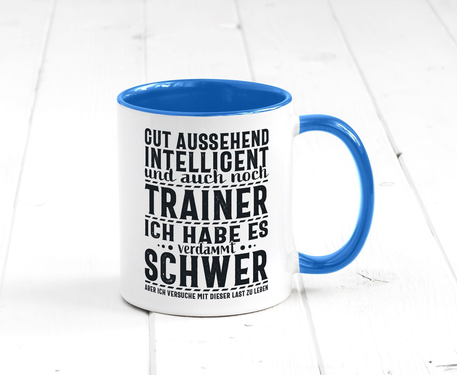 Gut aussehender Trainer |gestrichelte Linie | Punkte lustiger Spruch Geschenk