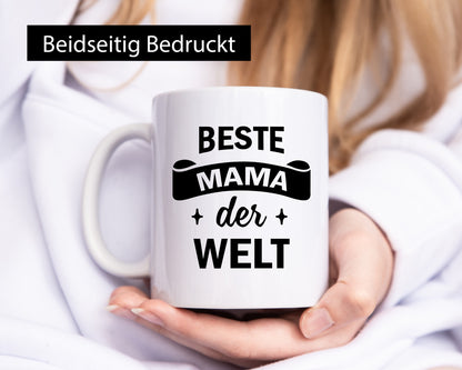 Beste Mama der Welt | Muttertag ich liebe dich Humor Familie Geschenkidee Tasse
