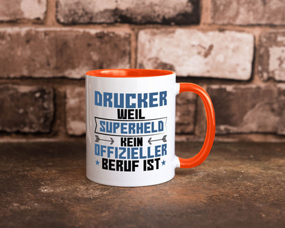 Superheld Drucker | Druckerei Print Medien Humor Geschenkidee Tasse
