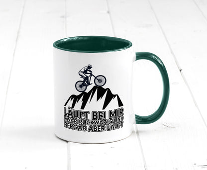 Läuft bei mir | Pechvogel Tasse Radfahrer Statement Humor Geschenkidee